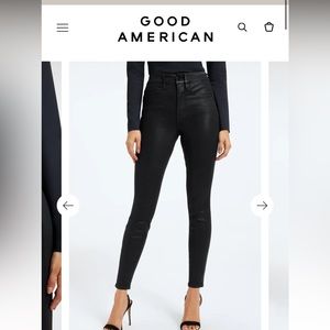 Good American good legs coated jeans
